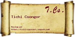 Tichi Csongor névjegykártya