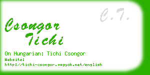 csongor tichi business card